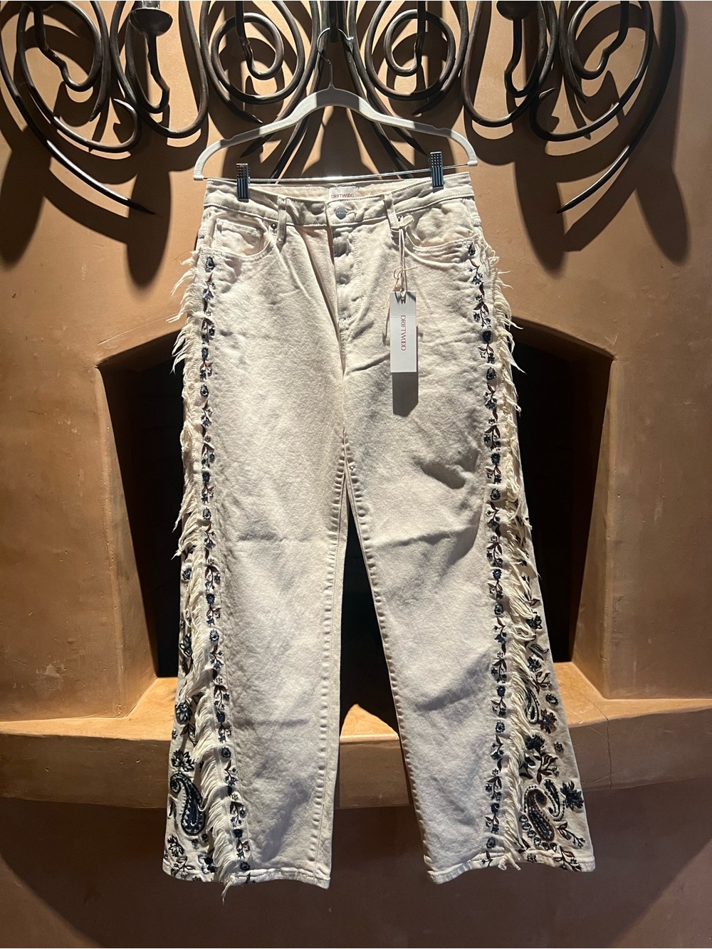DRIFTWOOD Cream High-Waist Jeans